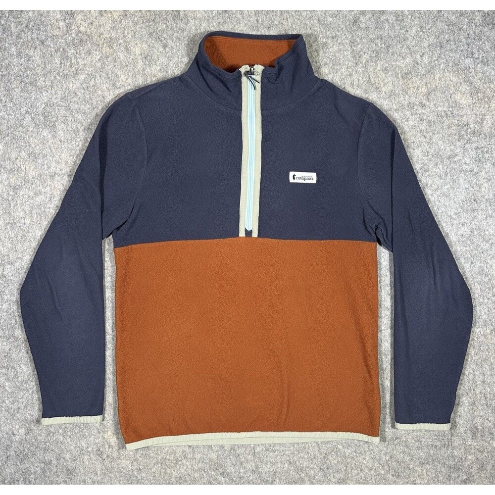 Cotopaxi Amado Half Zip Fleece Men’s S Blue Orange Colorblock Sweater READ